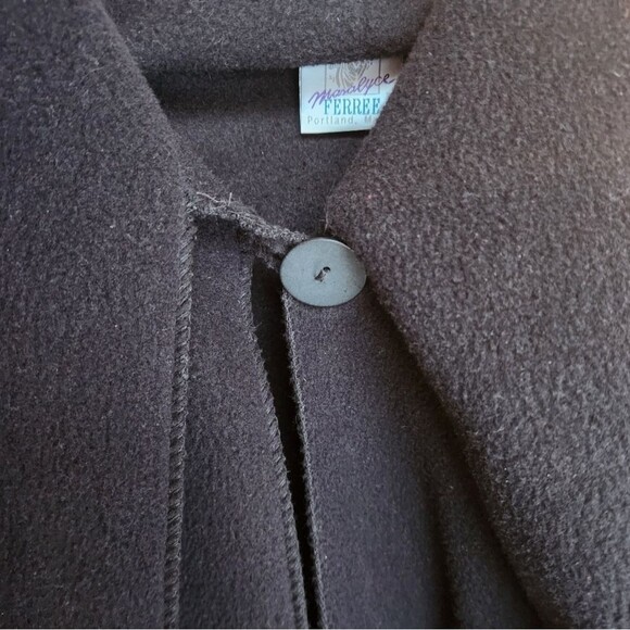 Vintage Maralyce Ferree - Portland, Maine Fleece Tassel Scarf Jacket L - Picture 6 of 8